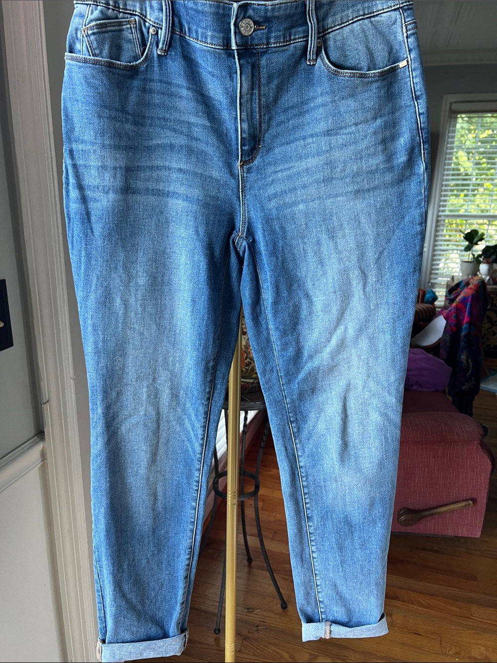 Chico's Light Blue Boyfriend Jeans / size 8